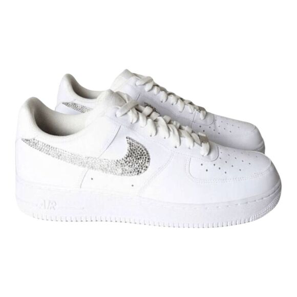 NIKE Air Force 1 Low Customised \'Swarovski\' Sneakers Size 12 main image 6